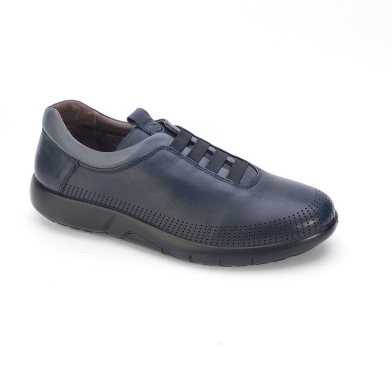 28689-navy-gri-shorlot Полуботинки муж.кожа-кожа темно-синий